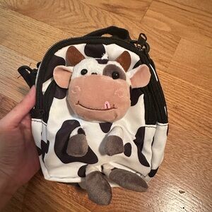 Plush Cow Kids Mini Crossbody - Black & White Cow